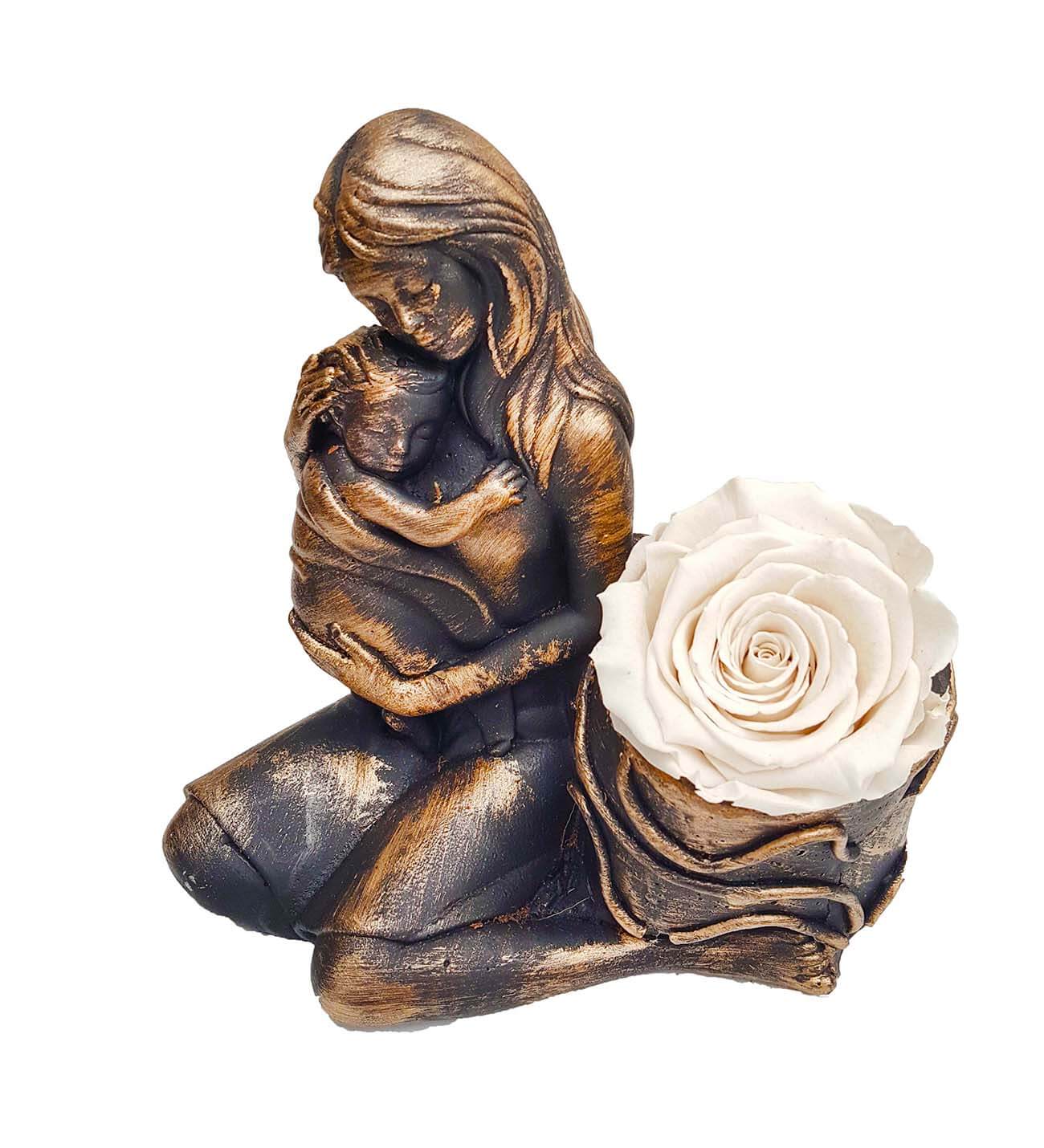 Statue Gold Serisi Beyaz Solmayan Gül