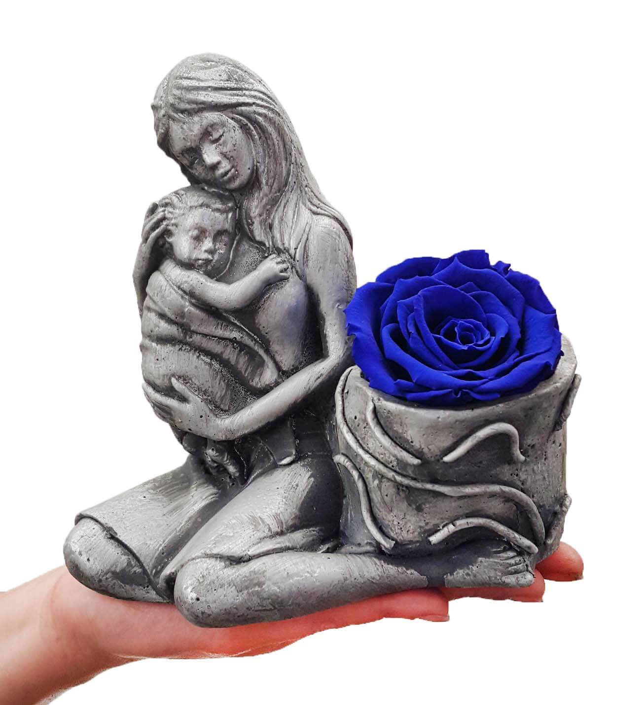 Statue Grey Serisi Mavi Solmayan Gül
