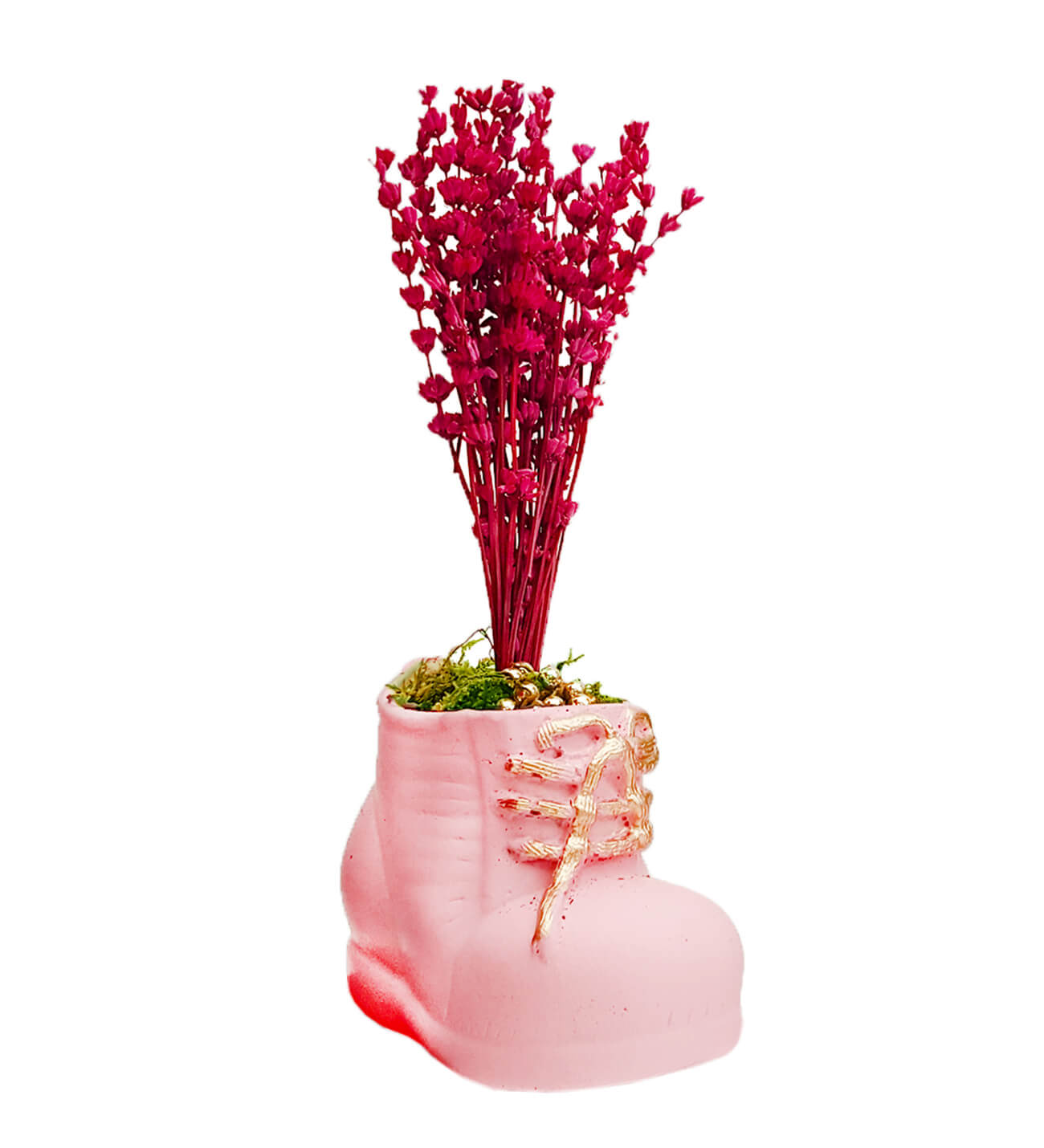 Baby Serisi Pembe Patikler Phalaenopsis Orkide ve Lavanta Tasarımı